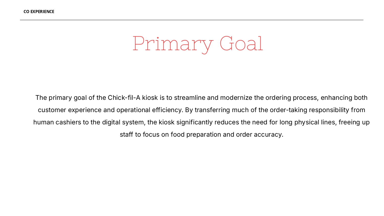 Primary Goal