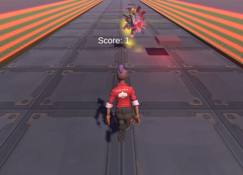 Gameplay Screenshot 2 - Action scene with power-ups and challenges