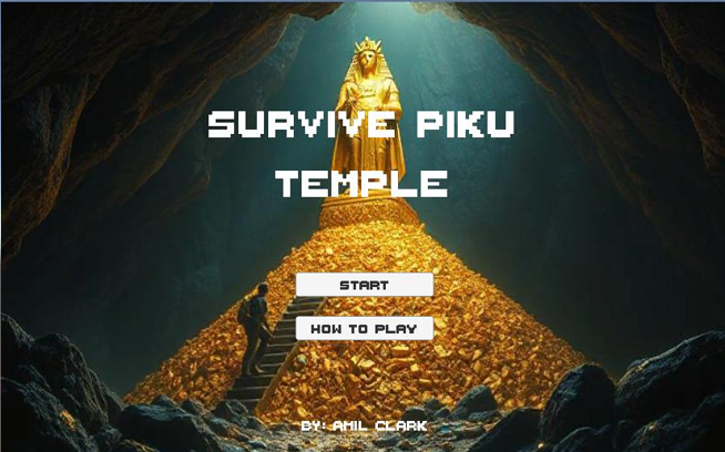 Game Start Menu - Main title screen with play button and settings